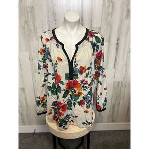 Black Rainn Floral blouse size large
